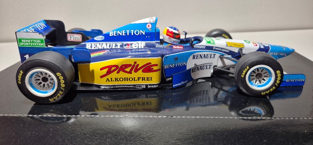 F1 Benetton B195 * DRIVE* Michael Schumacher Boxed 1/18, Ophalen of Verzenden, Zo goed als nieuw, Auto, MiniChamps