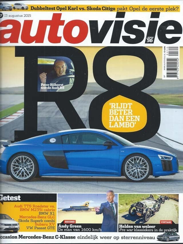 Autovisie 17 2015 : Audi R8 - Audi TTS - BMW M235i Cabrio, Ophalen of Verzenden, Gelezen, Algemeen
