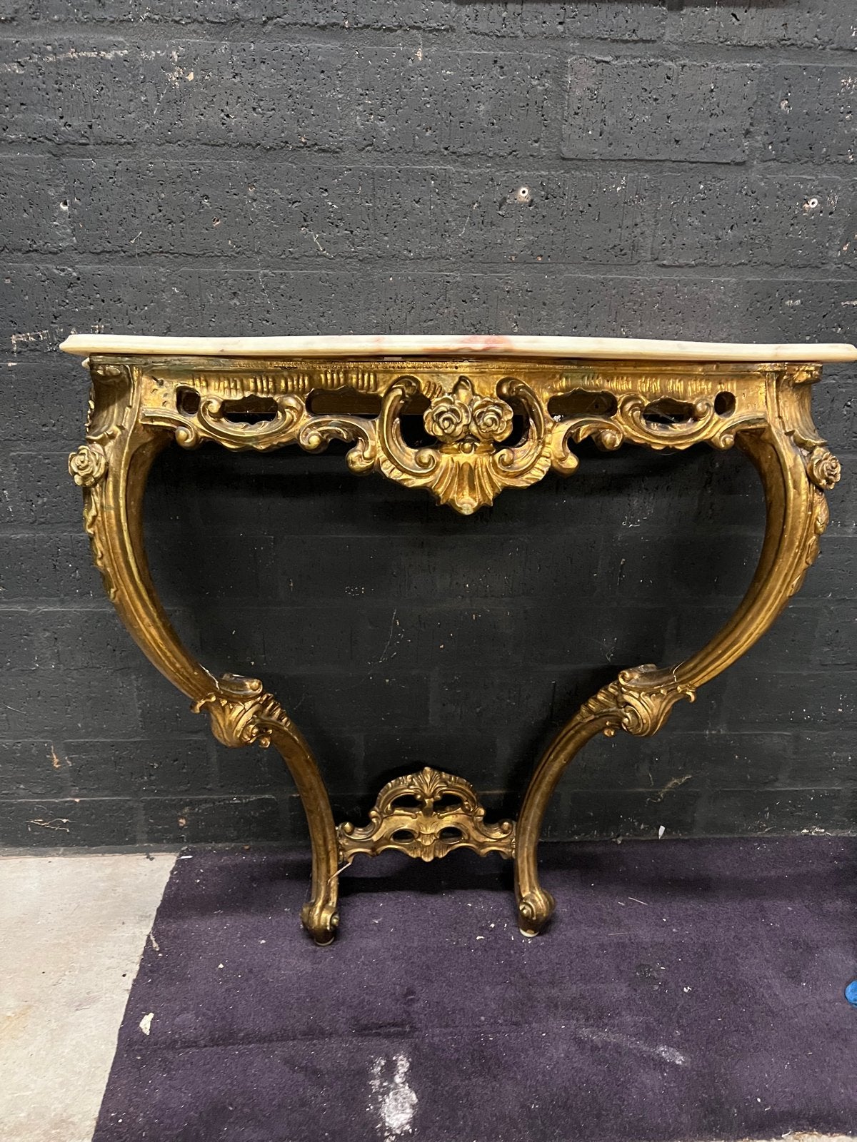 Bois Doré Console Tafel met Marmeren Blad, Antiek en Kunst, Antiek | Meubels | Tafels, Ophalen