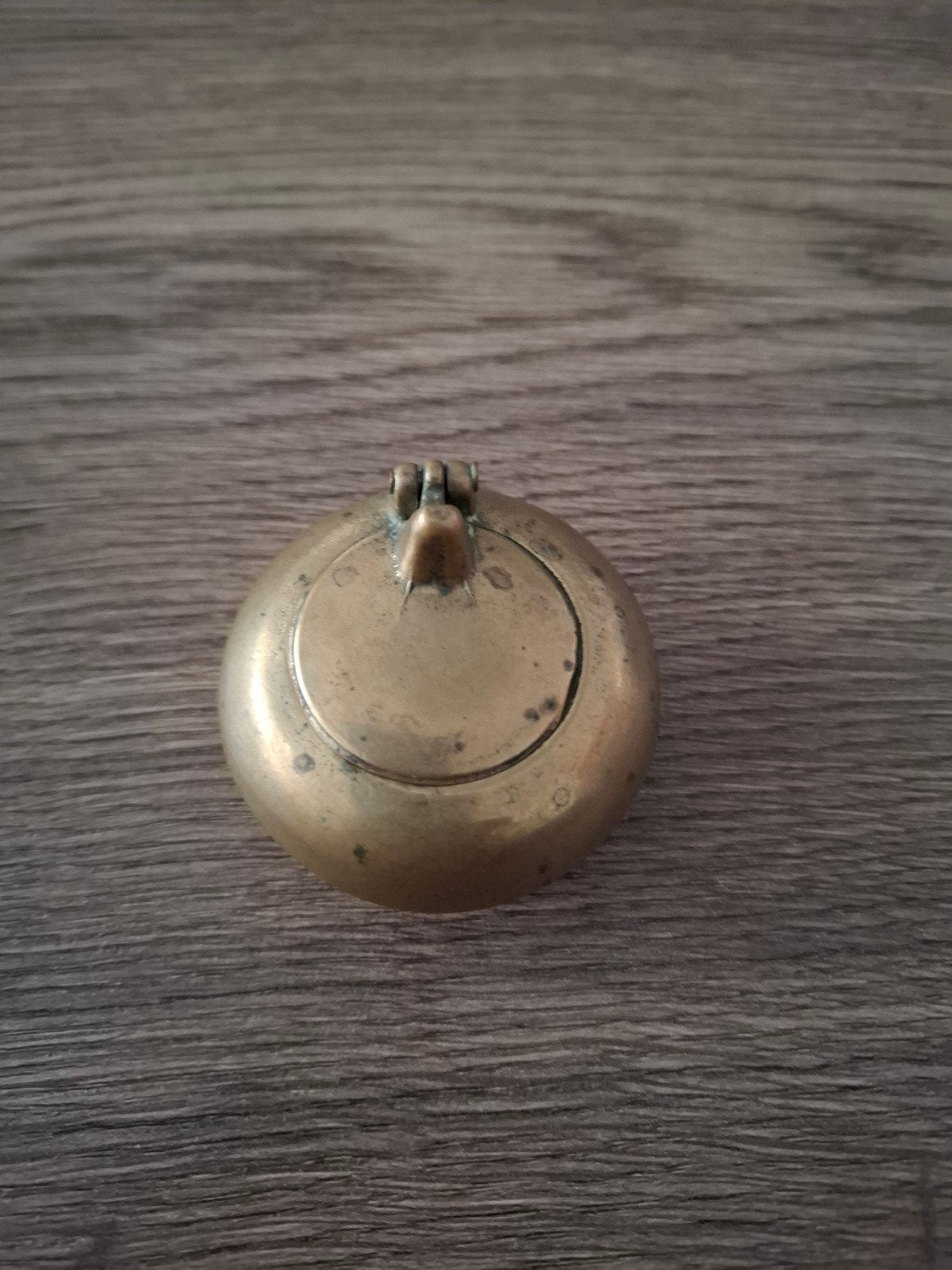Antieke messing asbak met deksel, Ophalen of Verzenden