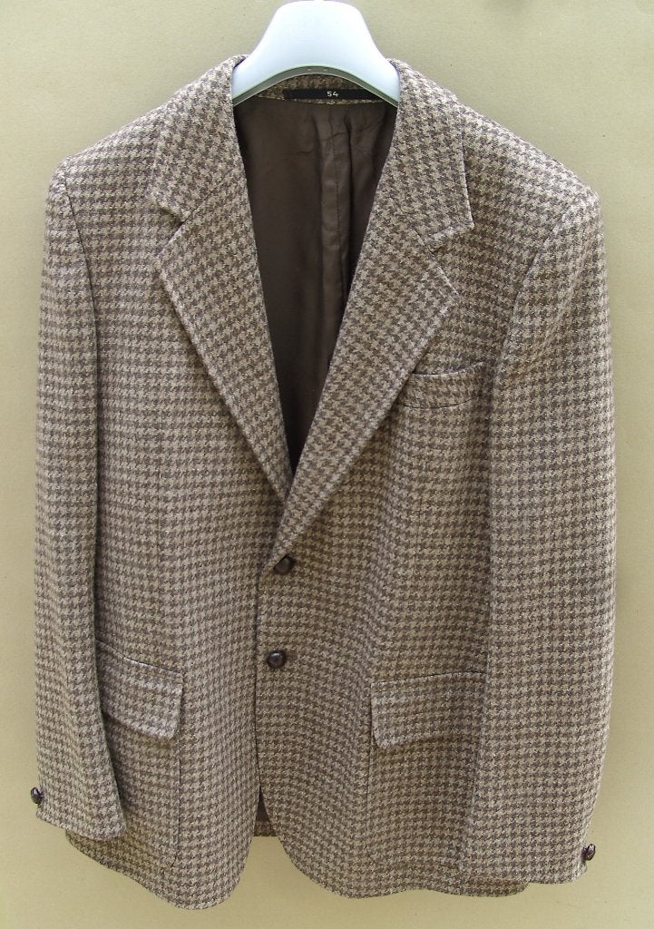 klassiek geruite wollen colbert / jasje  -  Maat 54, Ophalen of Verzenden, Zo goed als nieuw, Maat 52/54 (L), Beige