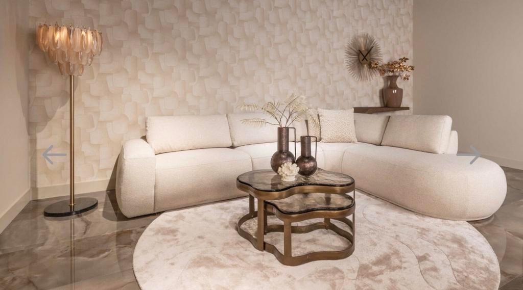 Salontafel Fairfield Richmond Interiors - Set van 2, Ophalen, 50 tot 100 cm, Overige vormen, Glas