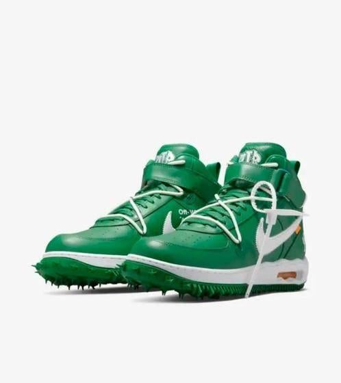 Nike Off-White Air Force 1 Mid SP Pine Green (mt 40,5), Overige kleuren, Nike, Nieuw, Ophalen of Verzenden
