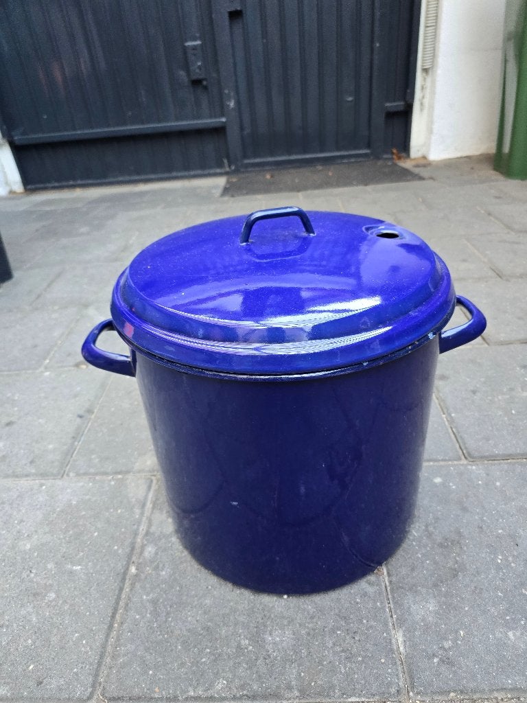 emaille weckketel, inmaakketel, Ophalen, Gebruikt, Met deksel, Overige typen