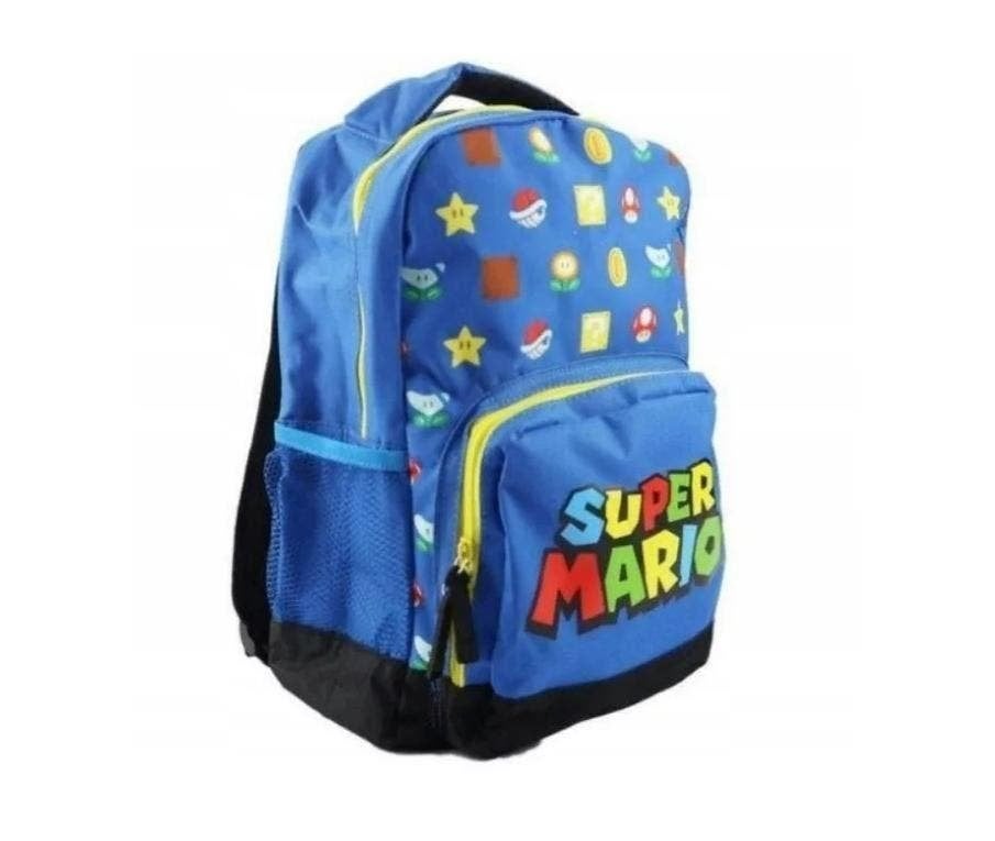 Super Mario Rugzak / Rugtas / Schooltas - 35 cm, Super Mario, Meerkleurig, Met opbergvakken, Nieuw