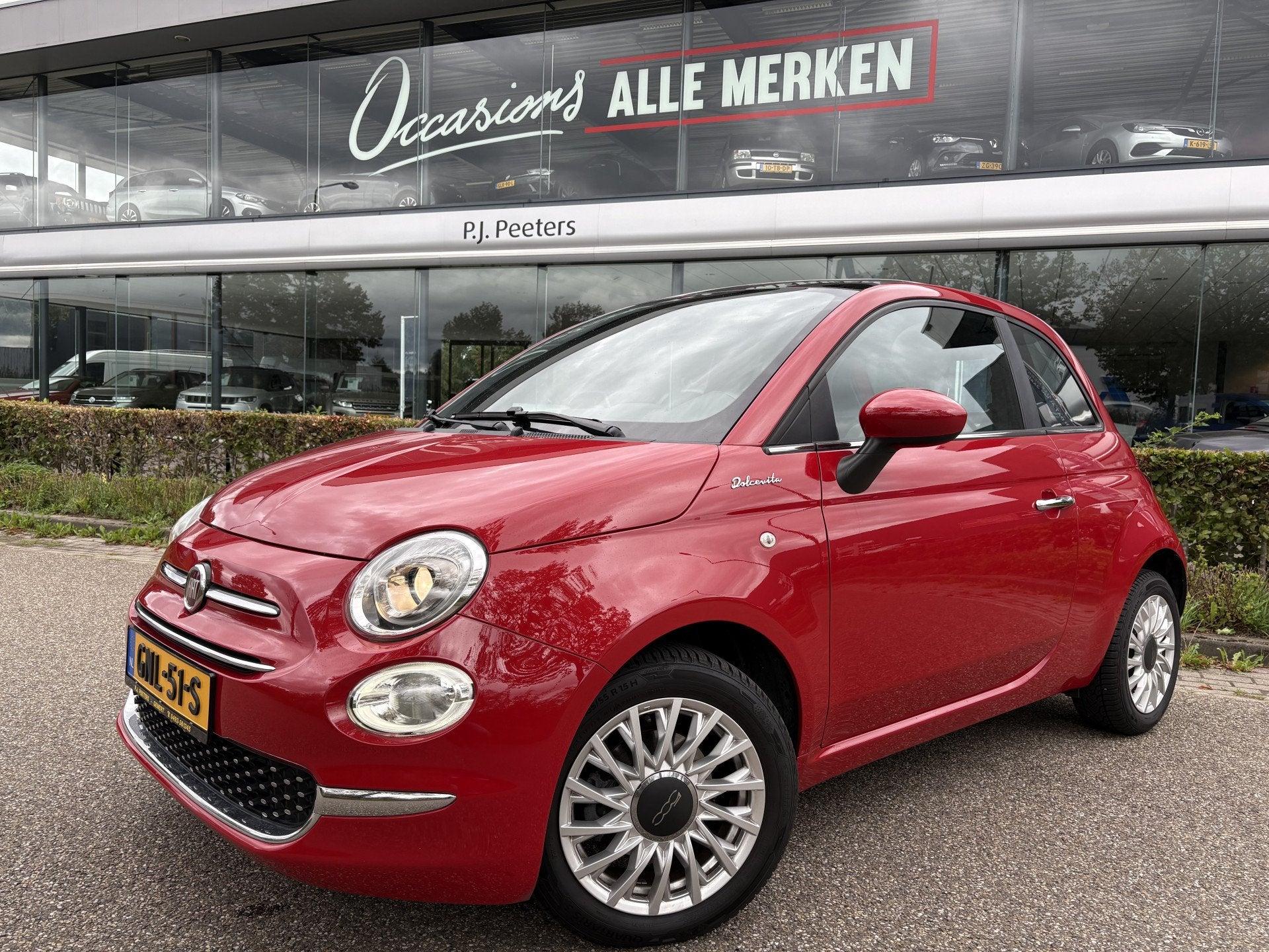 Fiat 500 1.0 Hybrid Dolcevita Airco - Apple carplay - Naviga, Voorwielaandrijving, Stof, Gebruikt, Euro 6
