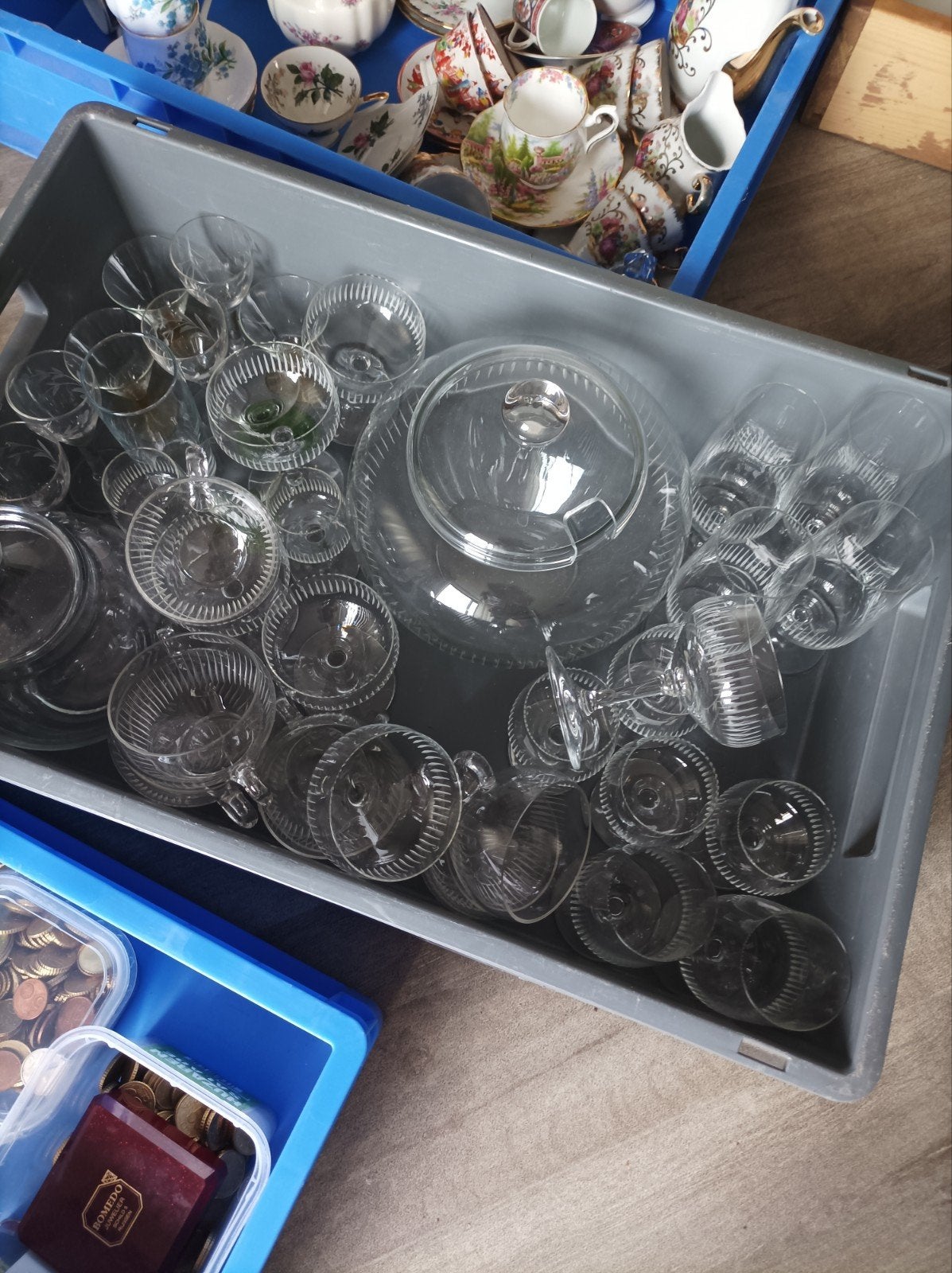 te koop glasservies en bowlstel, Ophalen, Borrel- of Shotglas