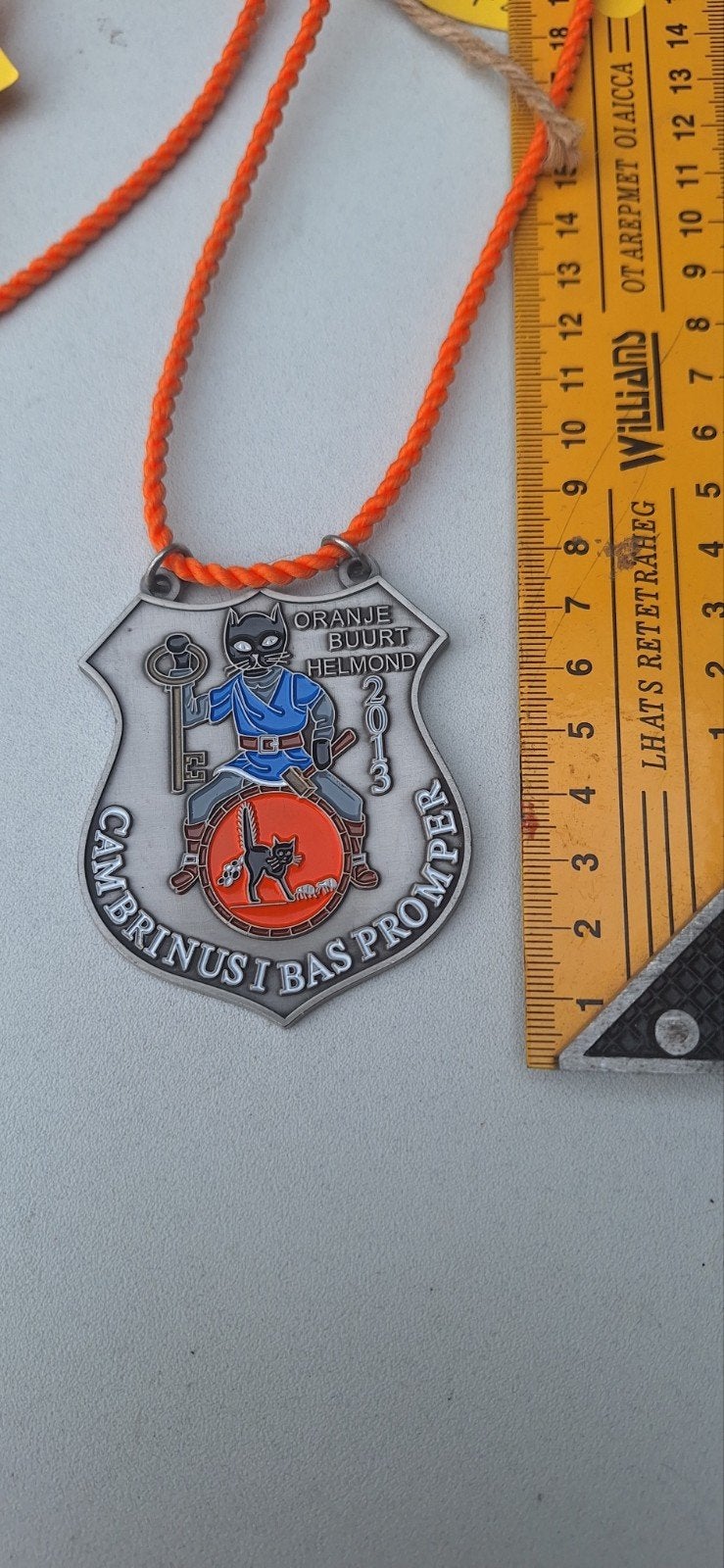 Carnaval medaille 2013 Oranjebuurt Helmond (7.2), Ophalen of Verzenden, Overige materialen