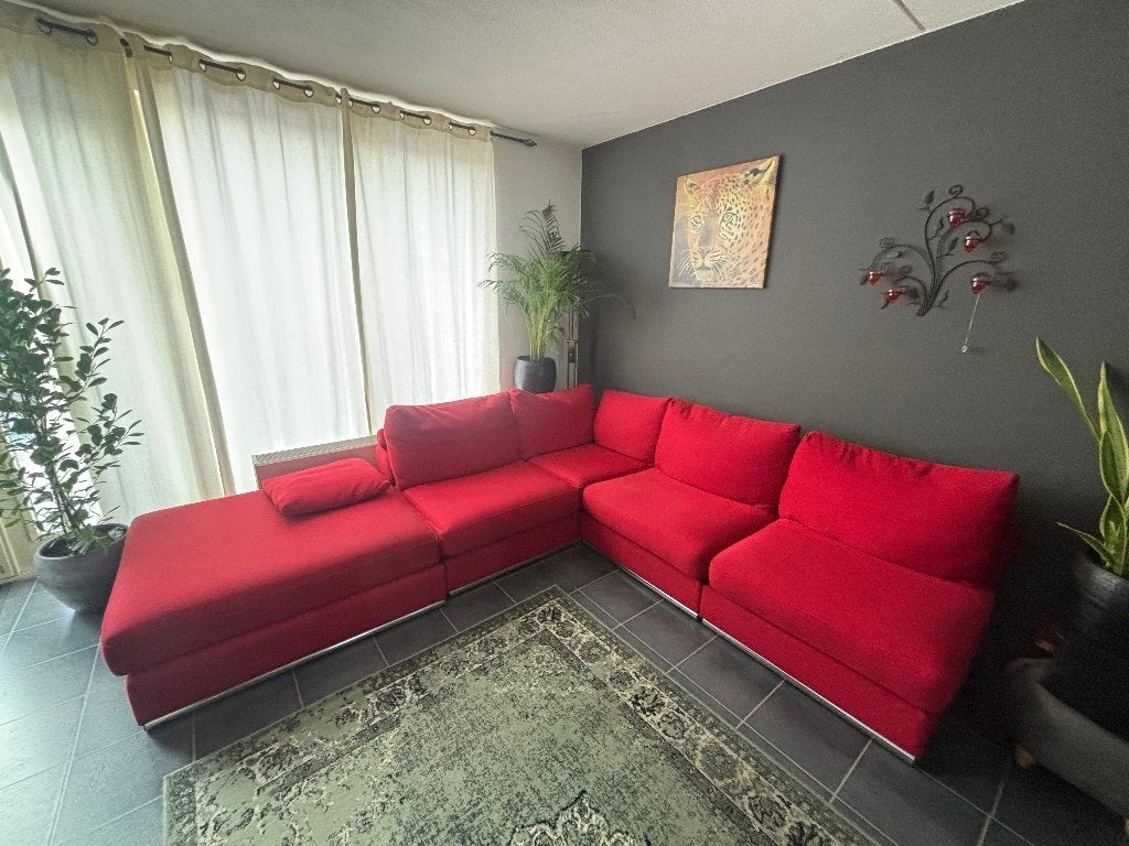 Bankstel, Huis en Inrichting, Banken | Bankstellen, Ophalen, Gebruikt, Hoekbank, 75 tot 100 cm