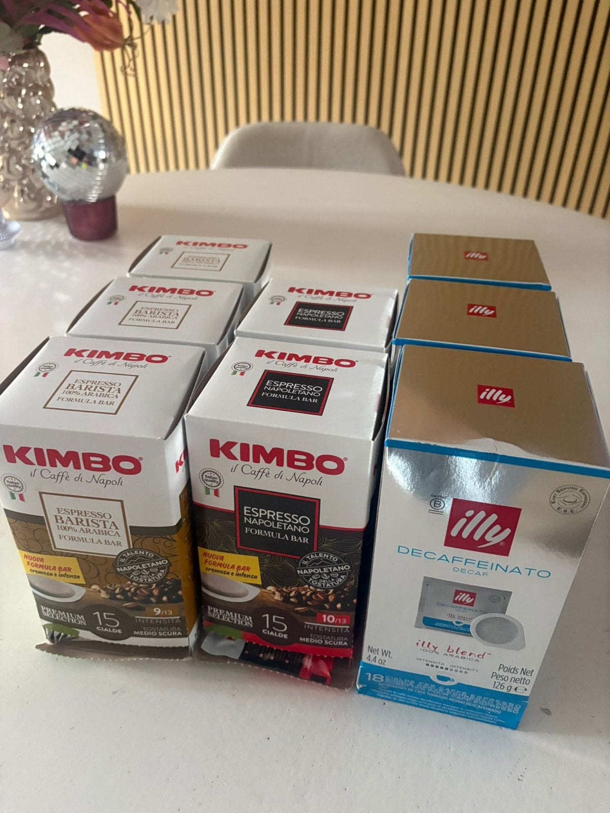Espressopads: Kimbo Espresso en Illy Decaffeinato, Ophalen of Verzenden, Nieuw