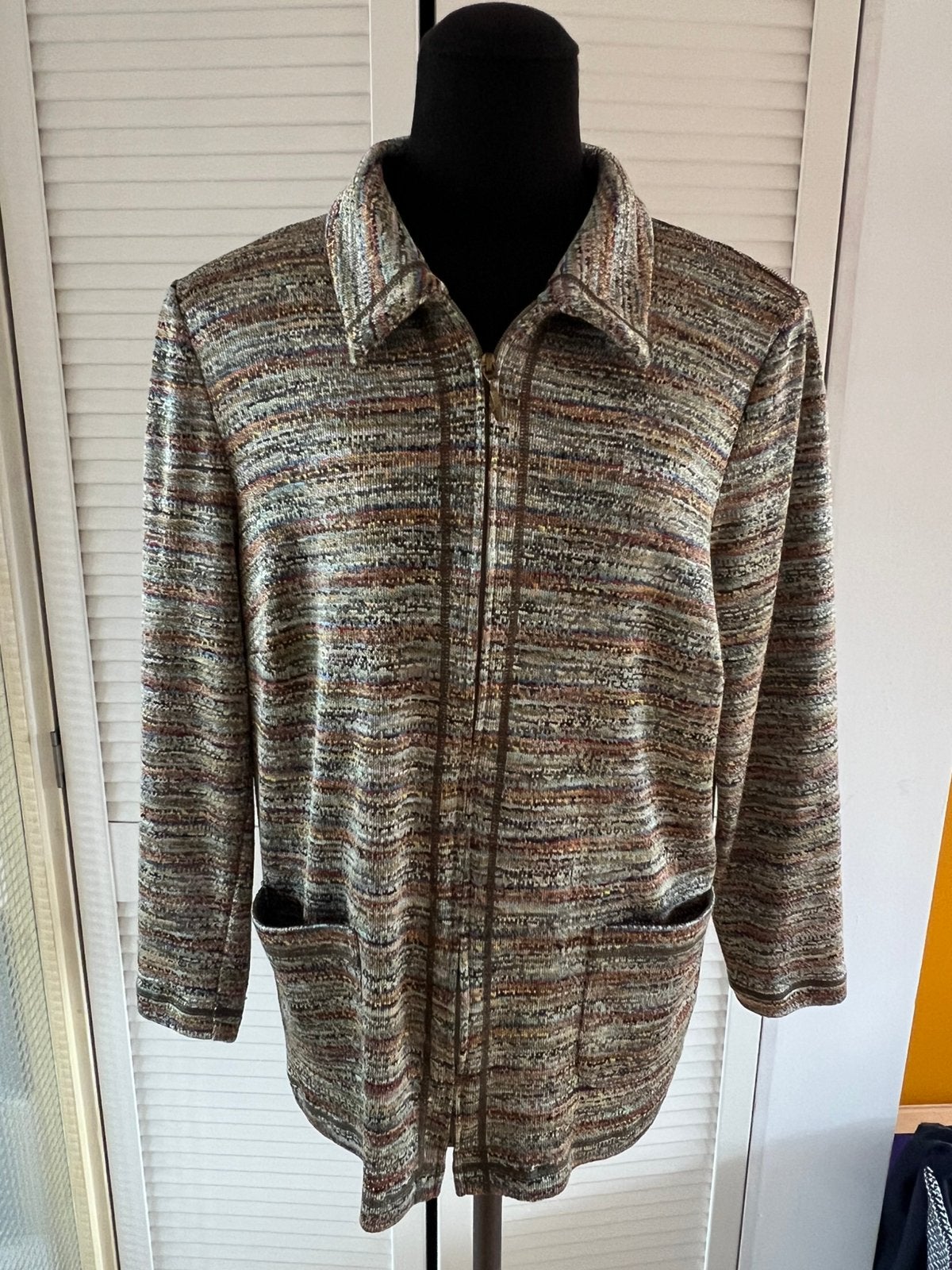 Atelier Creation kleurig stretch vest maat 46, Kleding | Dames, Grote Maten, Ophalen of Verzenden, Zo goed als nieuw, Meerkleurig