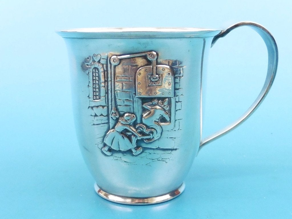 Verzilverde beker, Georg Nilsson, Hans & Grietje         D22, Ophalen of Verzenden, Zilver