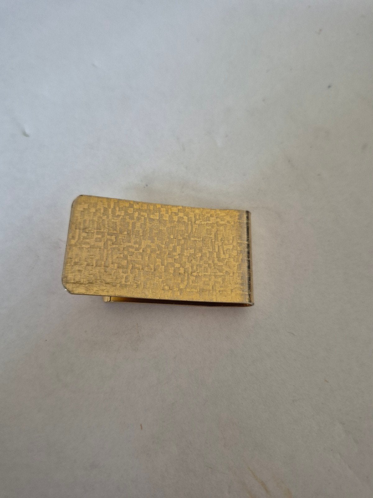 Gouden plated money clip geldclip met patroon, Ophalen of Verzenden, Gebruikt