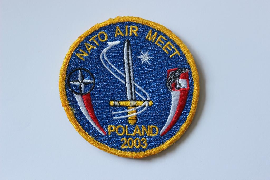 patch nato air meet 2003  poland, Verzenden, Zo goed als nieuw, Patch, Badge of Embleem