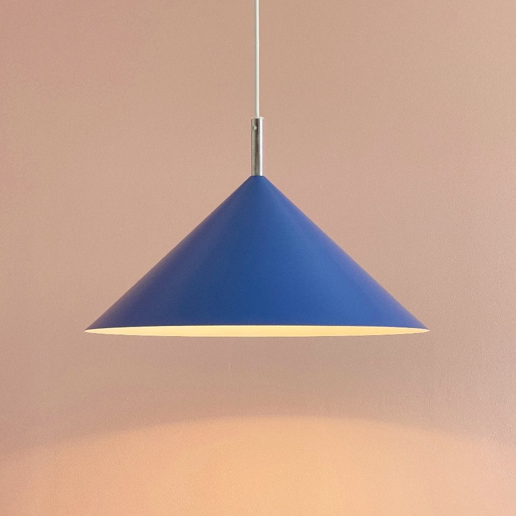 Deens vintage design LAMP blauw el-light denmark, Gebruikt, Vintage MidCentury Deens design retro Japandi Scandi PostModern, -