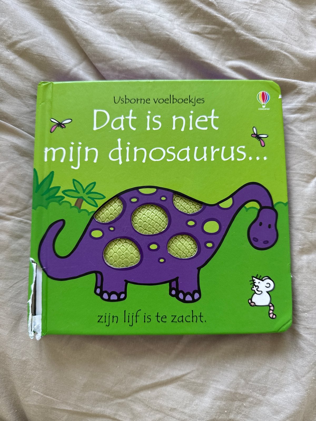 Usborne voelboekje: Dat is niet mijn dinosaurus..., Ophalen of Verzenden, Gelezen, Uitklap-, Voel- of Ontdekboek, 1 tot 2 jaar