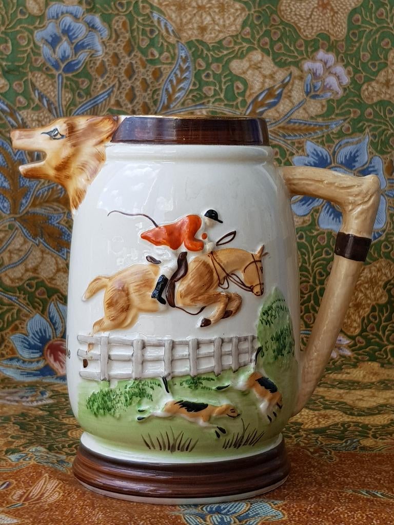 Mooi oud vierdelig vossenjacht serviesgoed uit Engeland., Antiek en Kunst, Ophalen of Verzenden