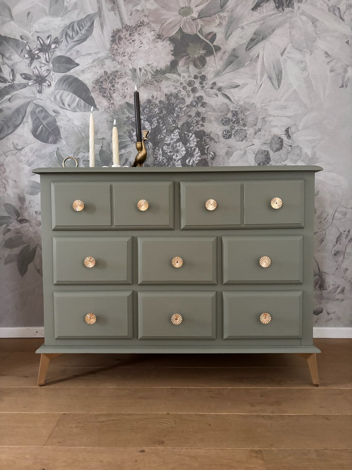 Vintage ladekast apothekerskast handgerestyled, Ophalen, Gebruikt, 100 tot 150 cm, 5 laden of meer
