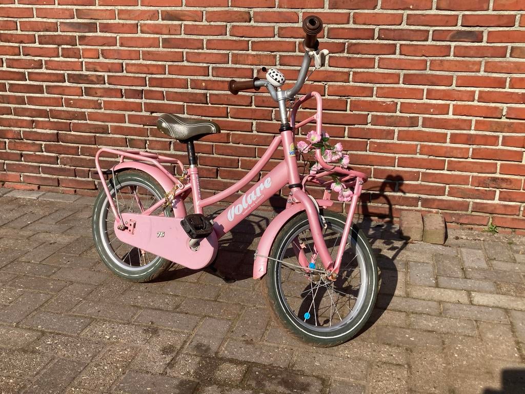 Roze meisjesfiets 16 inch Volare, Ophalen, Gebruikt, 16 inch