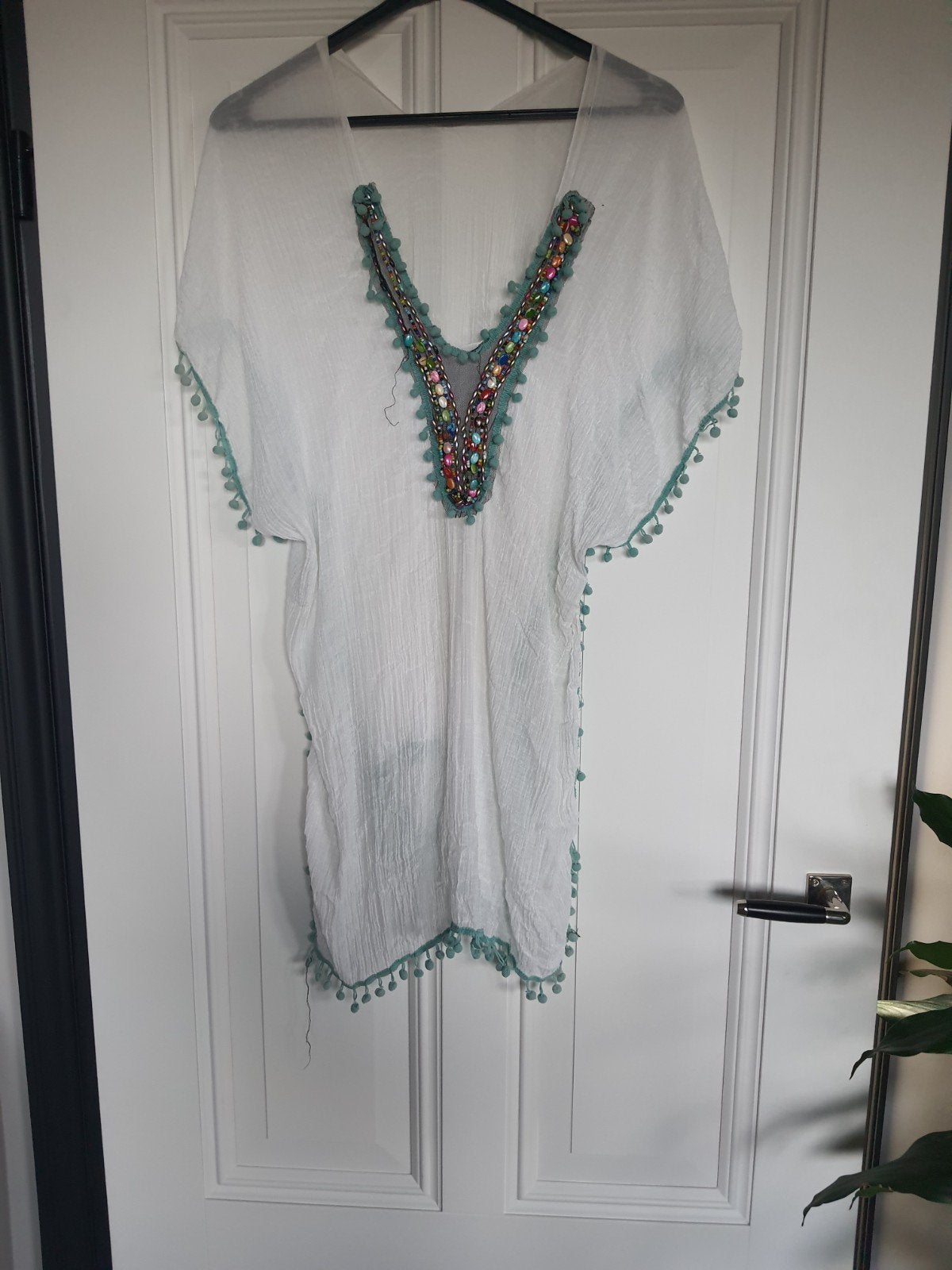 leuke tuniek (ibiza/boho stijl), Ophalen, Zo goed als nieuw, Wit, Overige typen