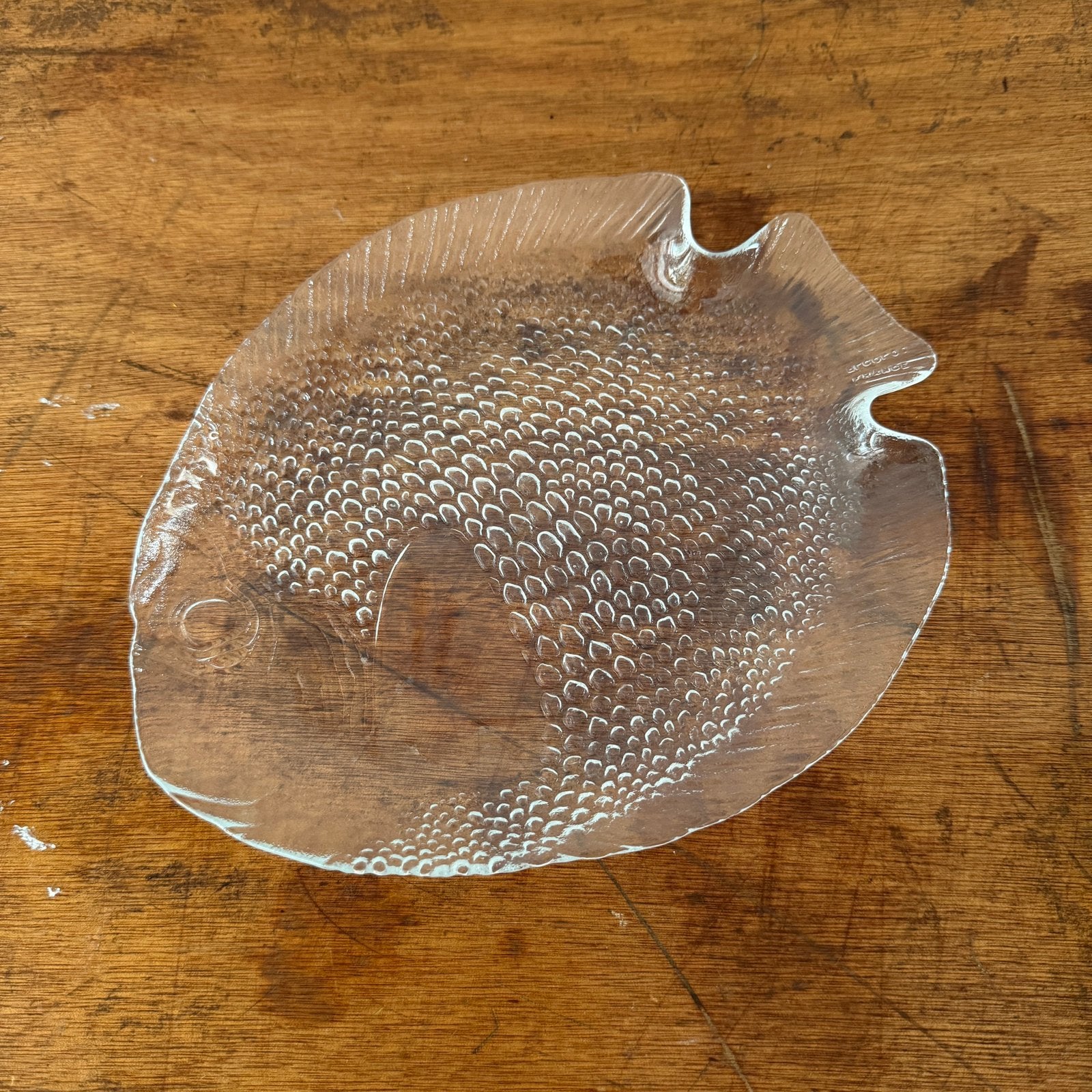 Vintage Arcoroc France visschaal – Poisson – 26 cm, Ophalen of Verzenden