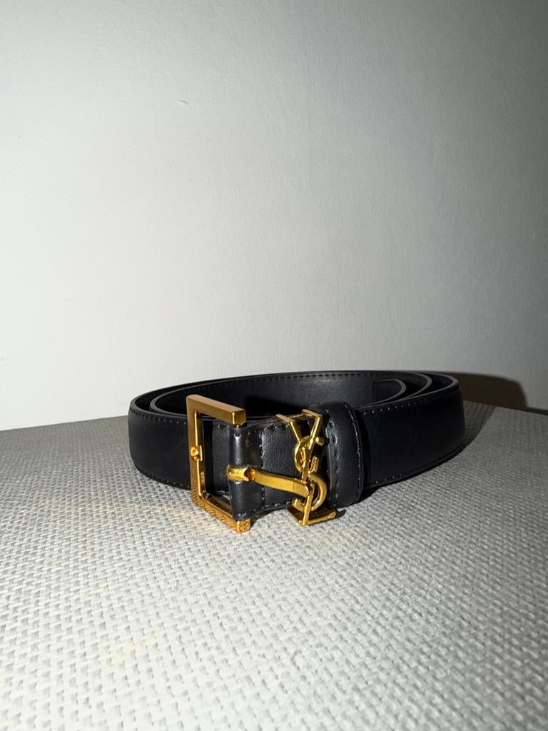Zwarte YSL riem 95cm, Minder dan 3 cm, 90 tot 100 cm, Tailleriem, Ophalen of Verzenden