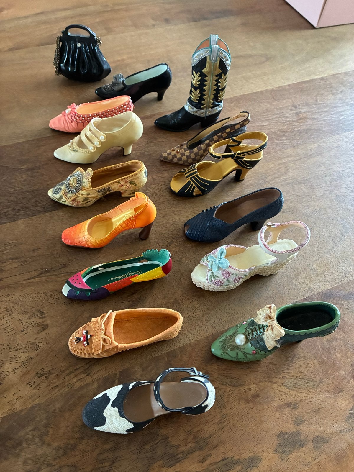 Just the right shoe miniatuur schoentjes en tasje, Ophalen of Verzenden, Zo goed als nieuw, Overige typen