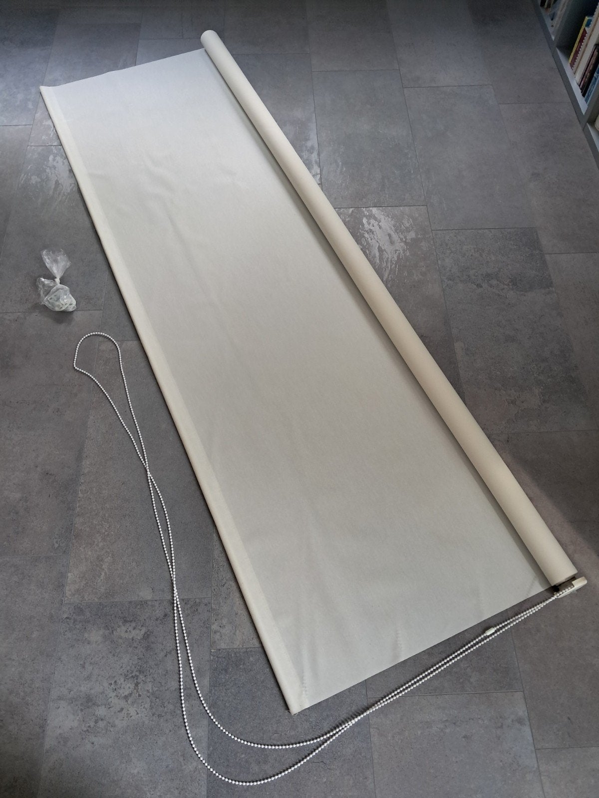 Rolgordijn beige 196x270 cm met montagemateriaal, Gebruikt, Rolgordijn, Beige, Inclusief montageonderdelen