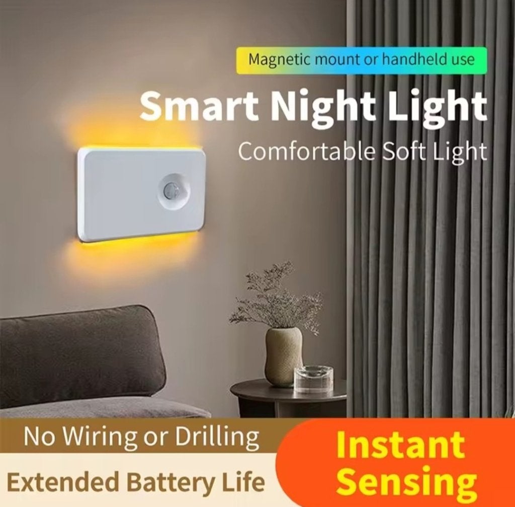 Oplaadbare LED (nacht) lamp met schemer- en bewegingssensor, Ophalen, Kunststof, Sensorlamp, Nieuw