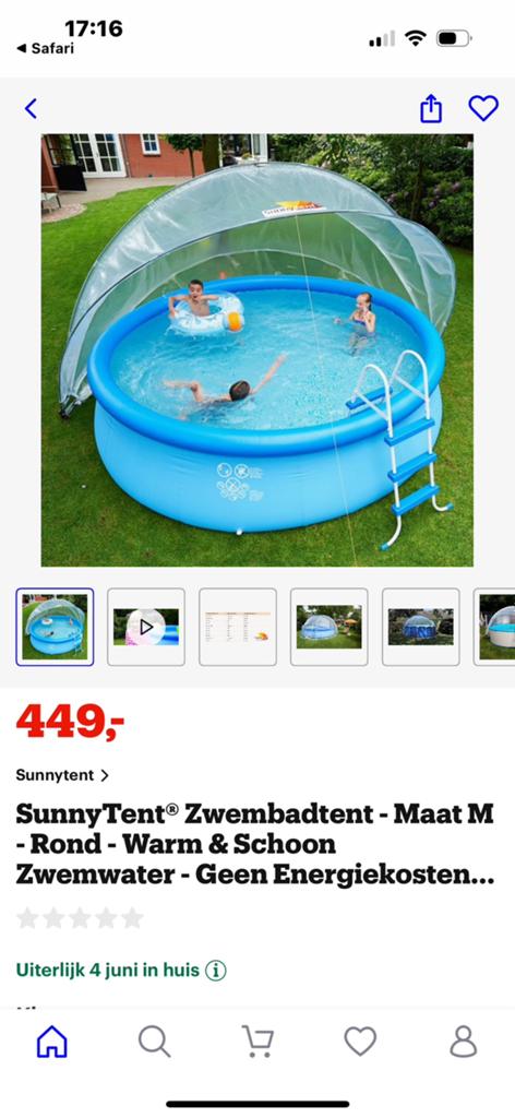 Sunnytent maat M (gebruikt), Ophalen, Gebruikt, Minder dan 80 cm, Overige typen