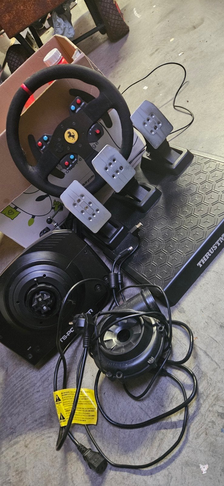 Thrustmaster TS-PC Racer + Ferrari 599XX stuur + T3PA Pro, Racestuur, Gebruikt, Force feedback, Ophalen of Verzenden