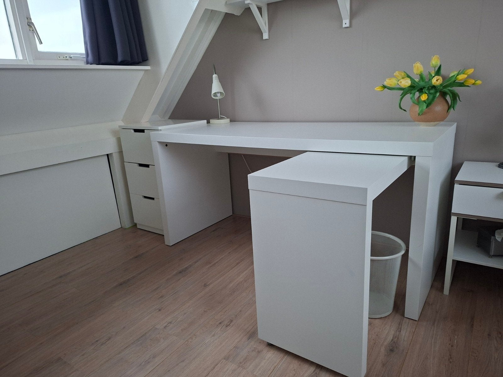 IKEA MALM Bureau wit, Ophalen, Gebruikt, IKEA, Wit