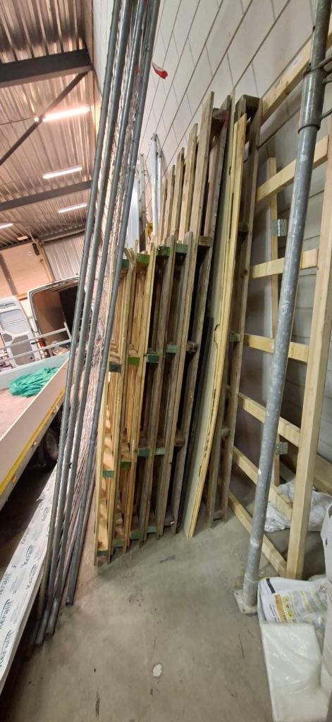 7 Gipsplaat pallets, Doe-het-zelf en Verbouw, Platen en Panelen, Ophalen, Gebruikt, Hout