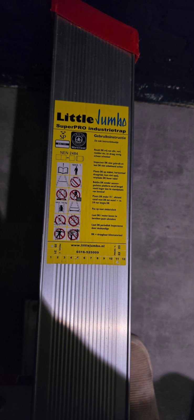 Little Jumbo SuperPRO industriële trap/ladder, Ophalen, Gebruikt, 4 meter of meer