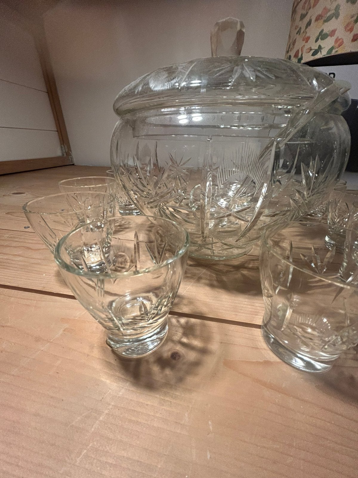 Vintage Kristallen Punch Bowl set, Ophalen, Zo goed als nieuw, Overige typen