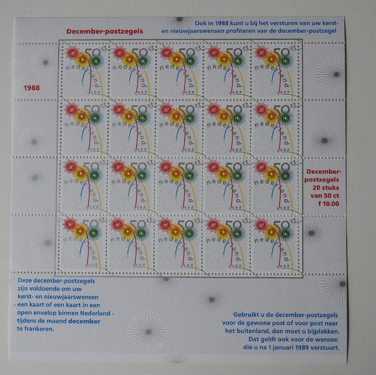 Vel Decemberzegels 1988, Verzenden, Na 1940, Postfris