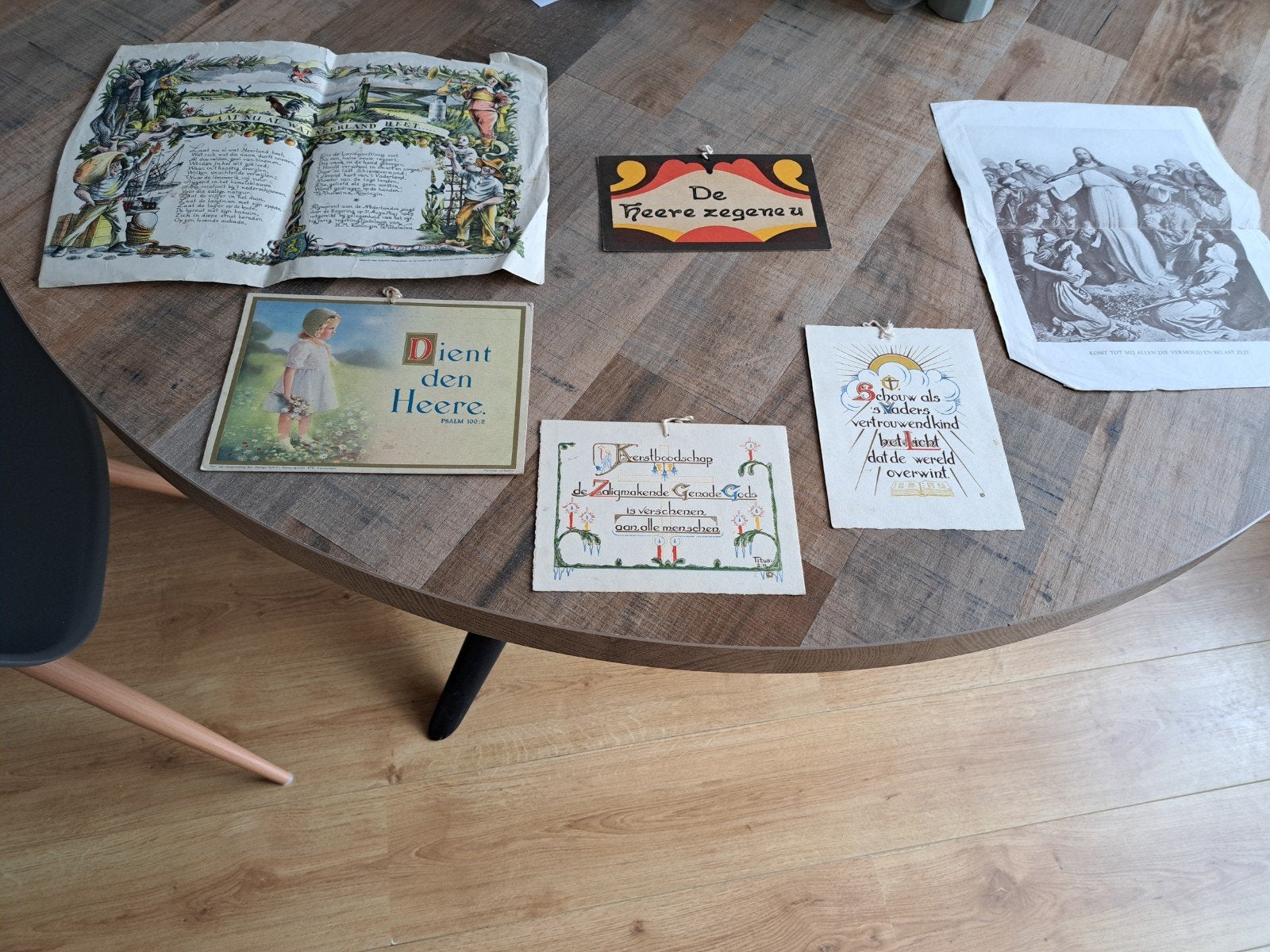 Oude religieuze afbeeldingen/prenten zondagsschool, Ophalen of Verzenden, Gebruikt