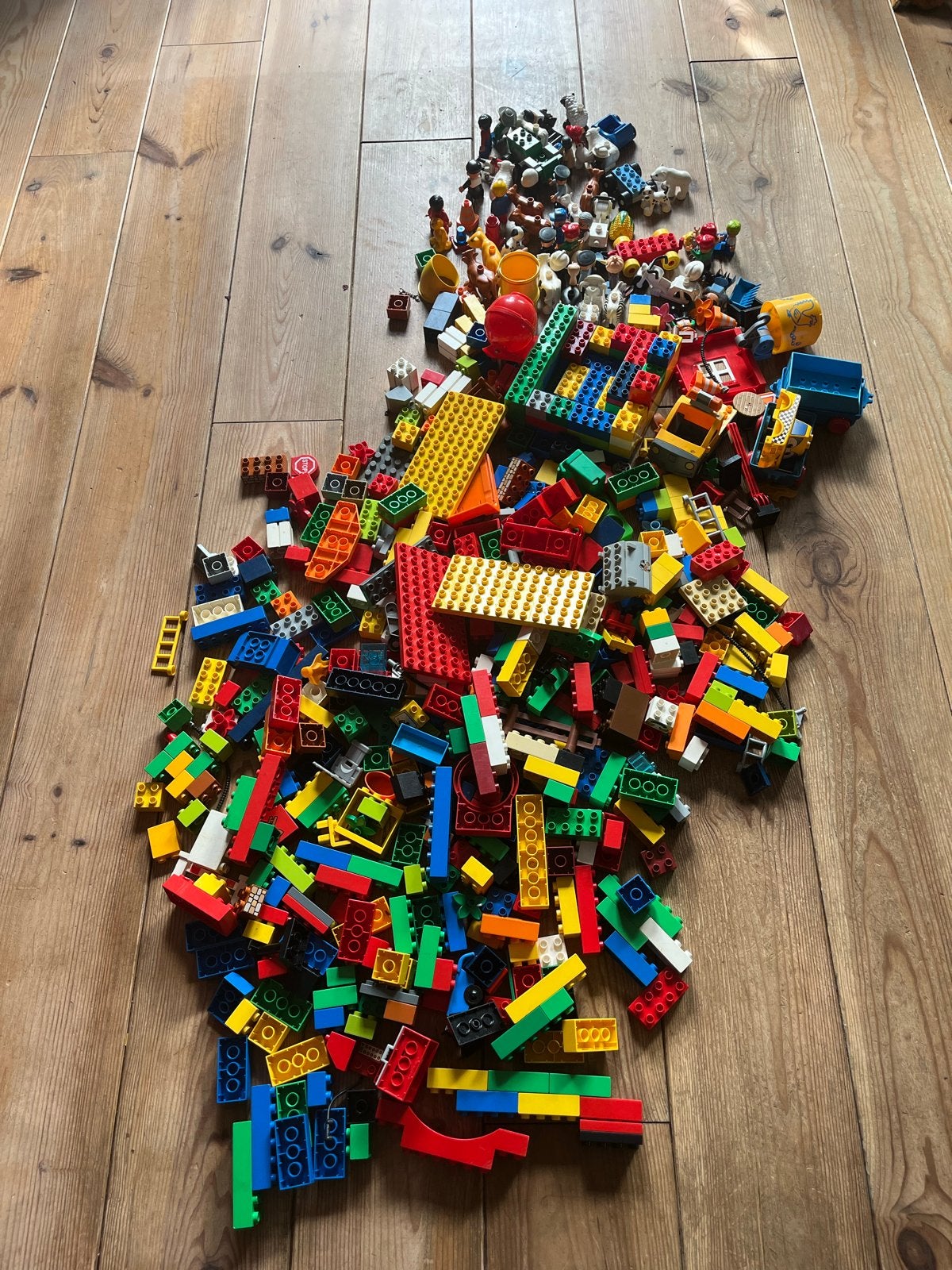 Grote partij LEGO Duplo - Losse stenen en figuren, Inclusief minifiguren, Gebruikt, Ophalen of Verzenden, Duplo