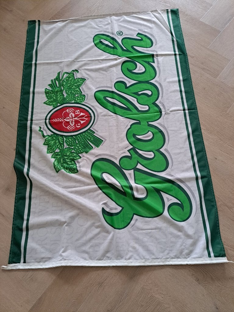 Grolsch vlag (90 x 150 cm), Ophalen, Gebruikt