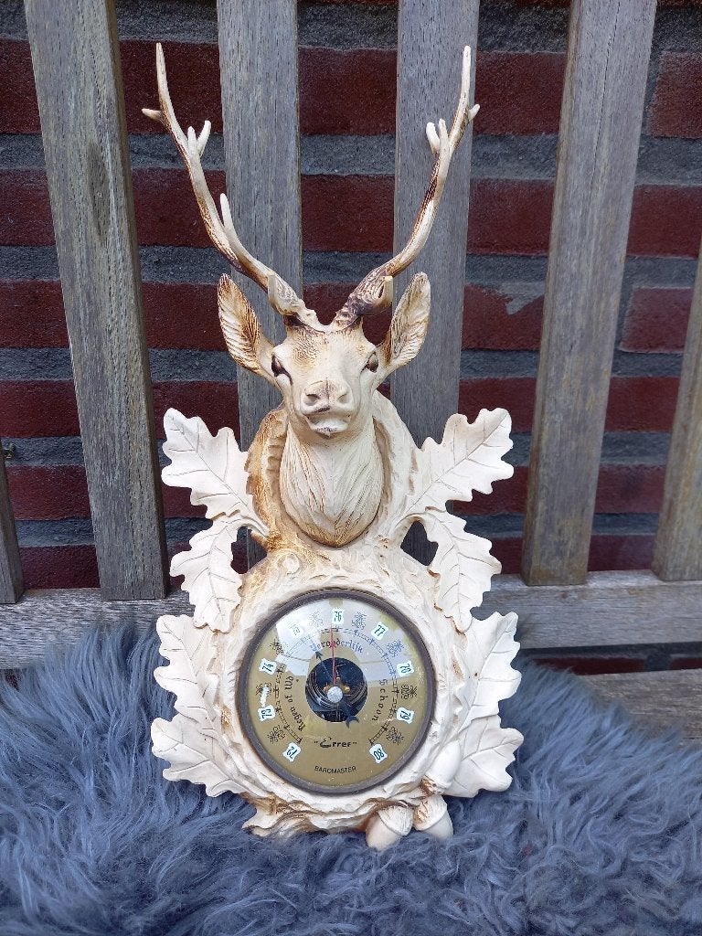 Vintage Barometer / Baromaster Met Hert (Erref), Ophalen of Verzenden