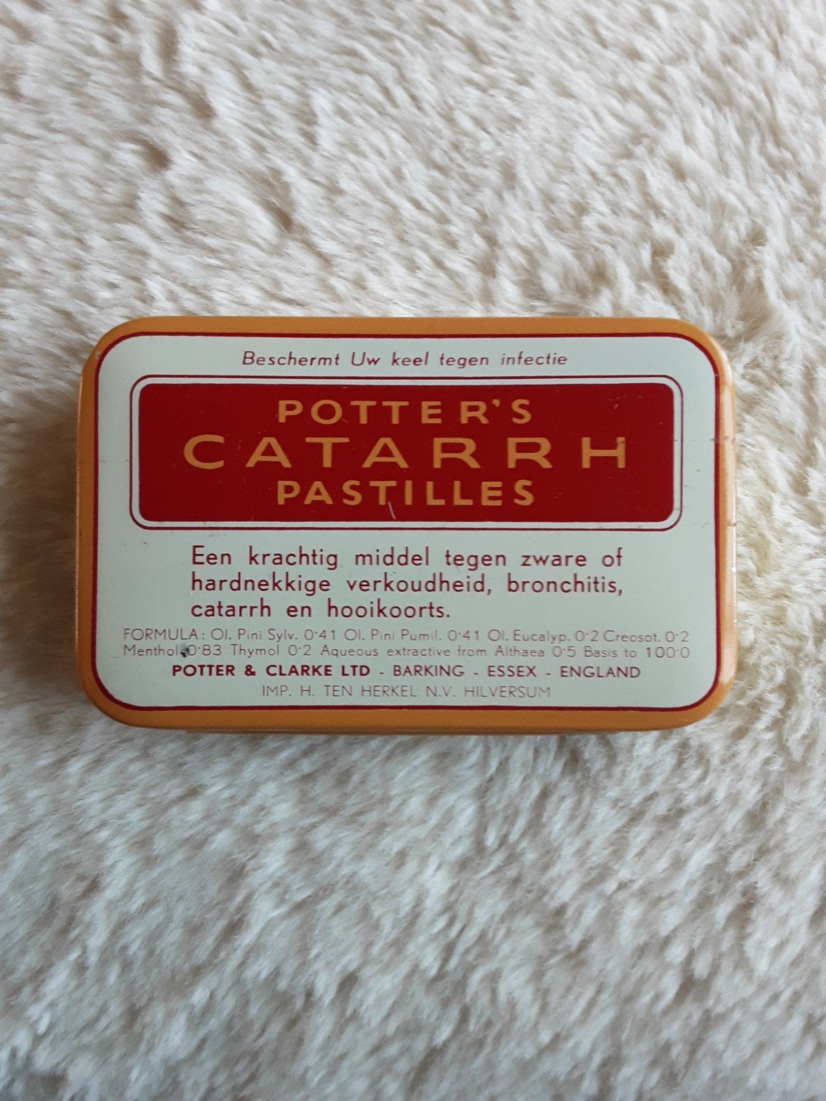 POTTER'S CATARRH PASTILLES Blikje., Ophalen of Verzenden