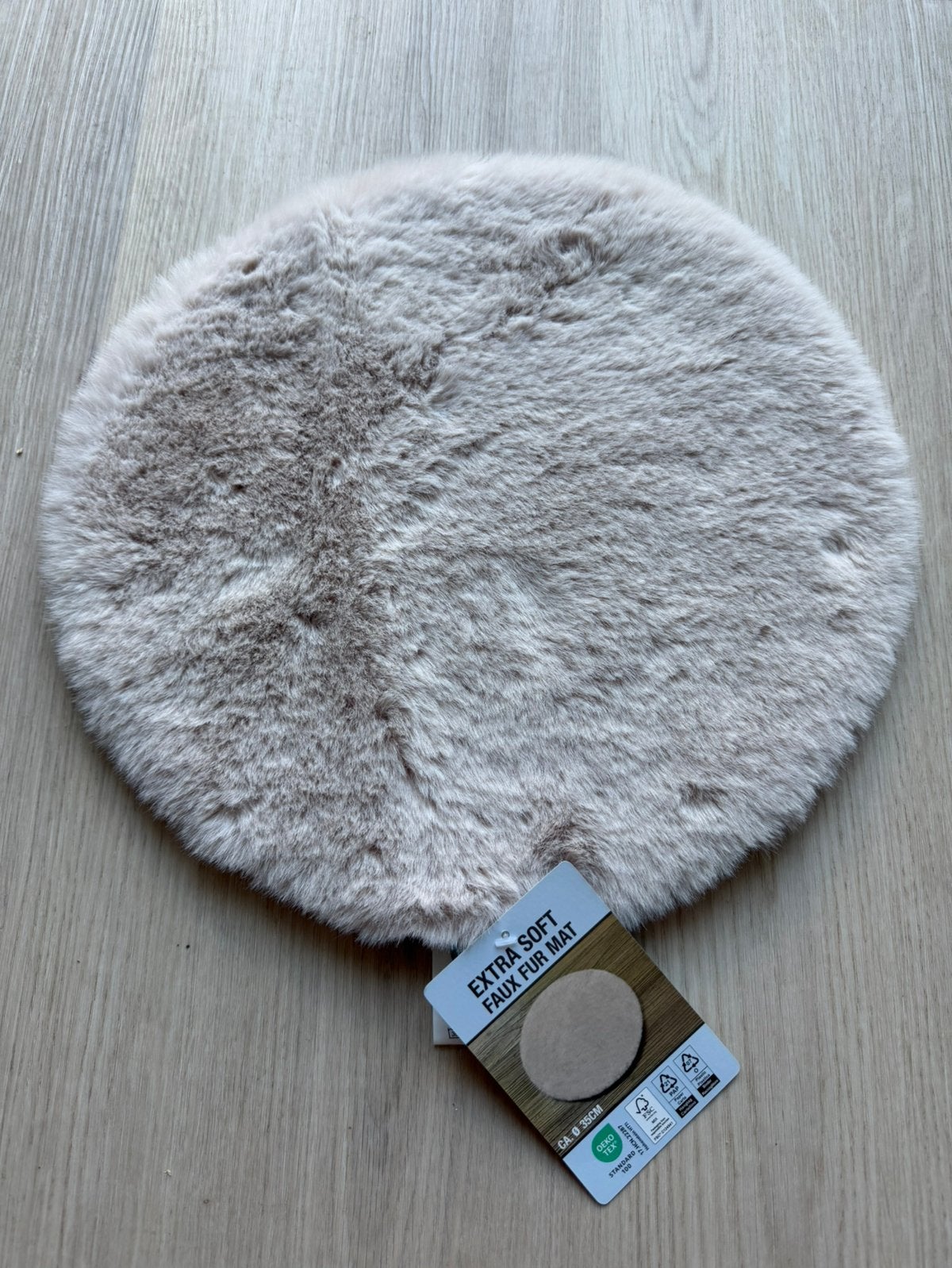 Zacht zitkussen 35cm beige - nieuw met kaartje, Overige merken, Wasbaar, Beige, Rond