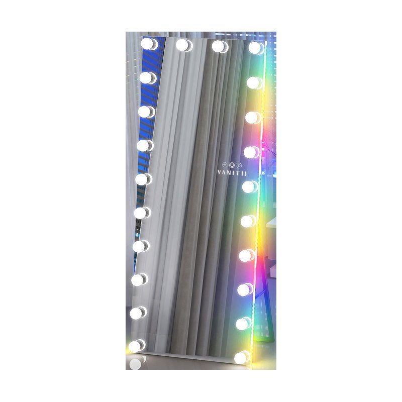 vinitii Hollywood spiegel met LED-verlichting RGB 160x65cm, Nieuw, Ophalen of Verzenden, 150 tot 200 cm, Rechthoekig