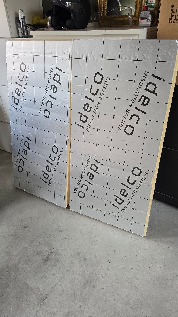 Idelco Isolatieplaten - PIR Hardschuim, Ophalen, 4 tot 8 cm, Vloerisolatie, Zo goed als nieuw