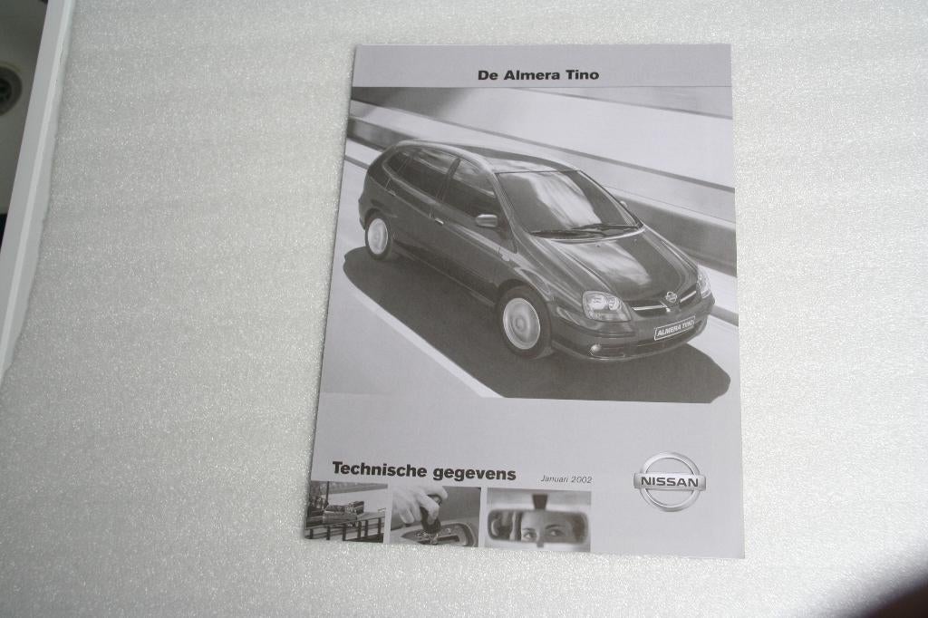 Folder Nissan Almera Tino technische gegevens (01-2002) (36), Ophalen of Verzenden, Nieuw, Nissan