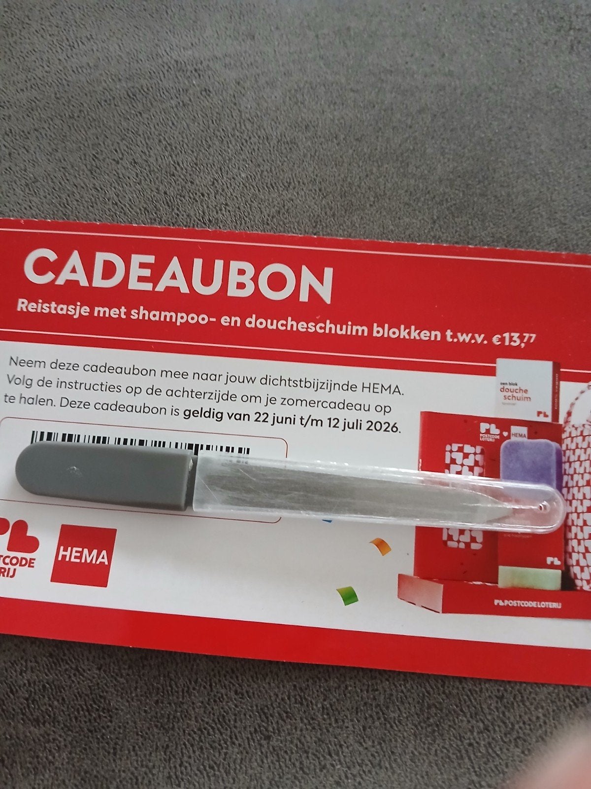 Cadeau postcodeloterij, Tickets en Kaartjes