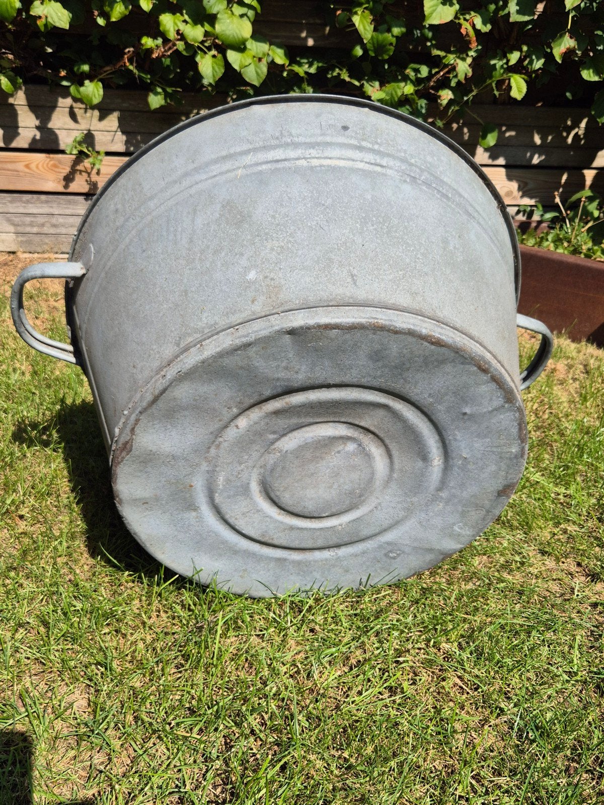 Grote Zinken Kuip - Vintage Wasbak/Plantenbak, Antiek en Kunst, Ophalen