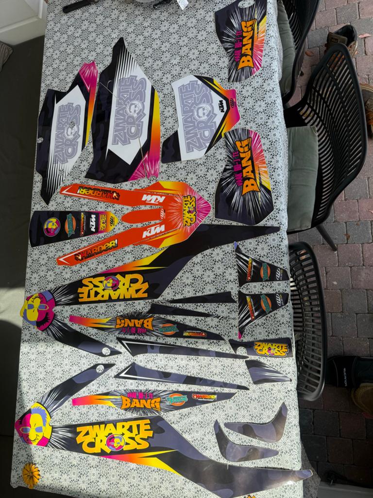 KTM Zwarte Cross Stickerset - Uniek Design voor ktm 2017, Ophalen