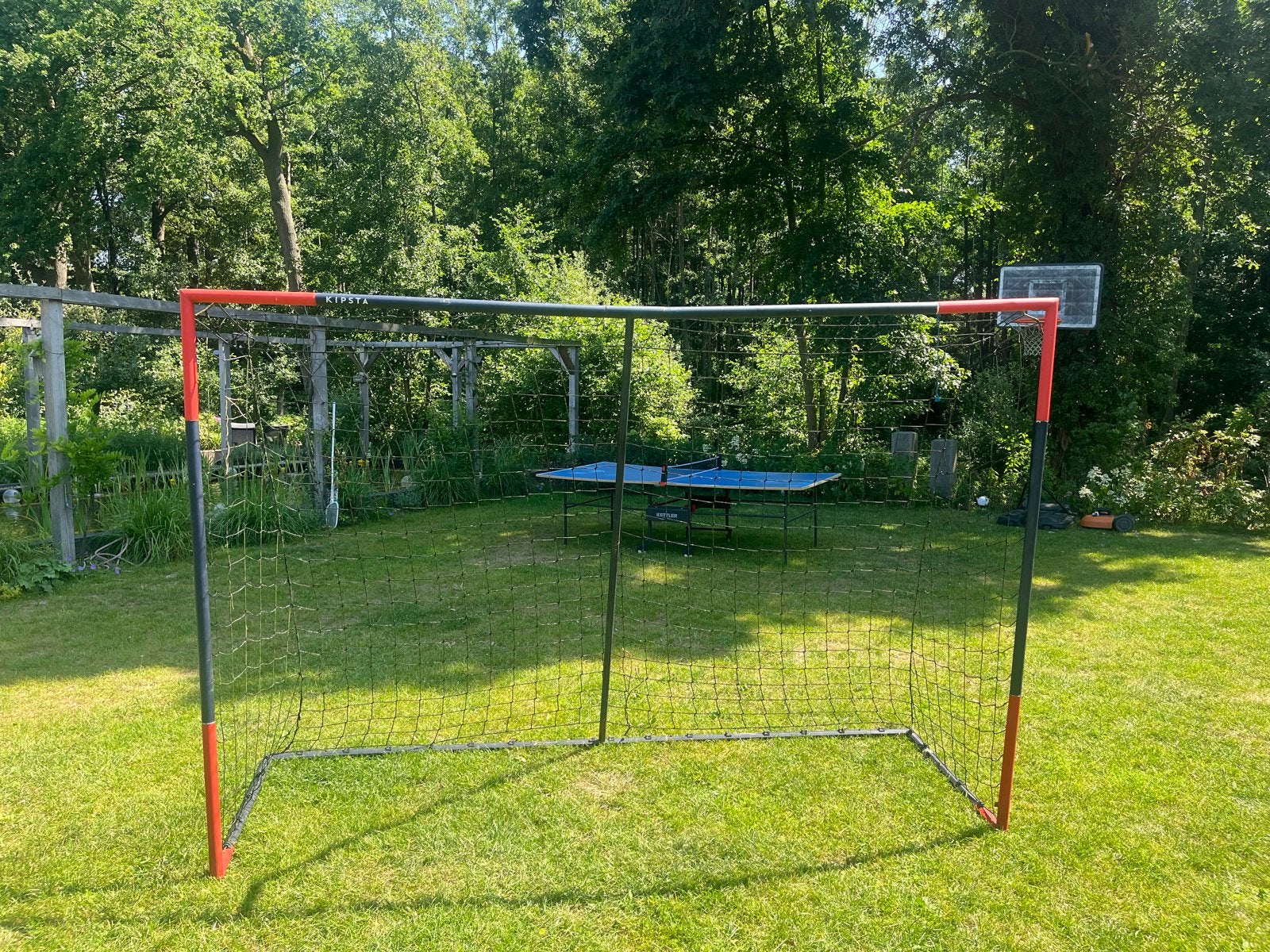 Kipsta Voetbaldoel 3x2m met extra oefennet, Ophalen, Gebruikt, Overige typen