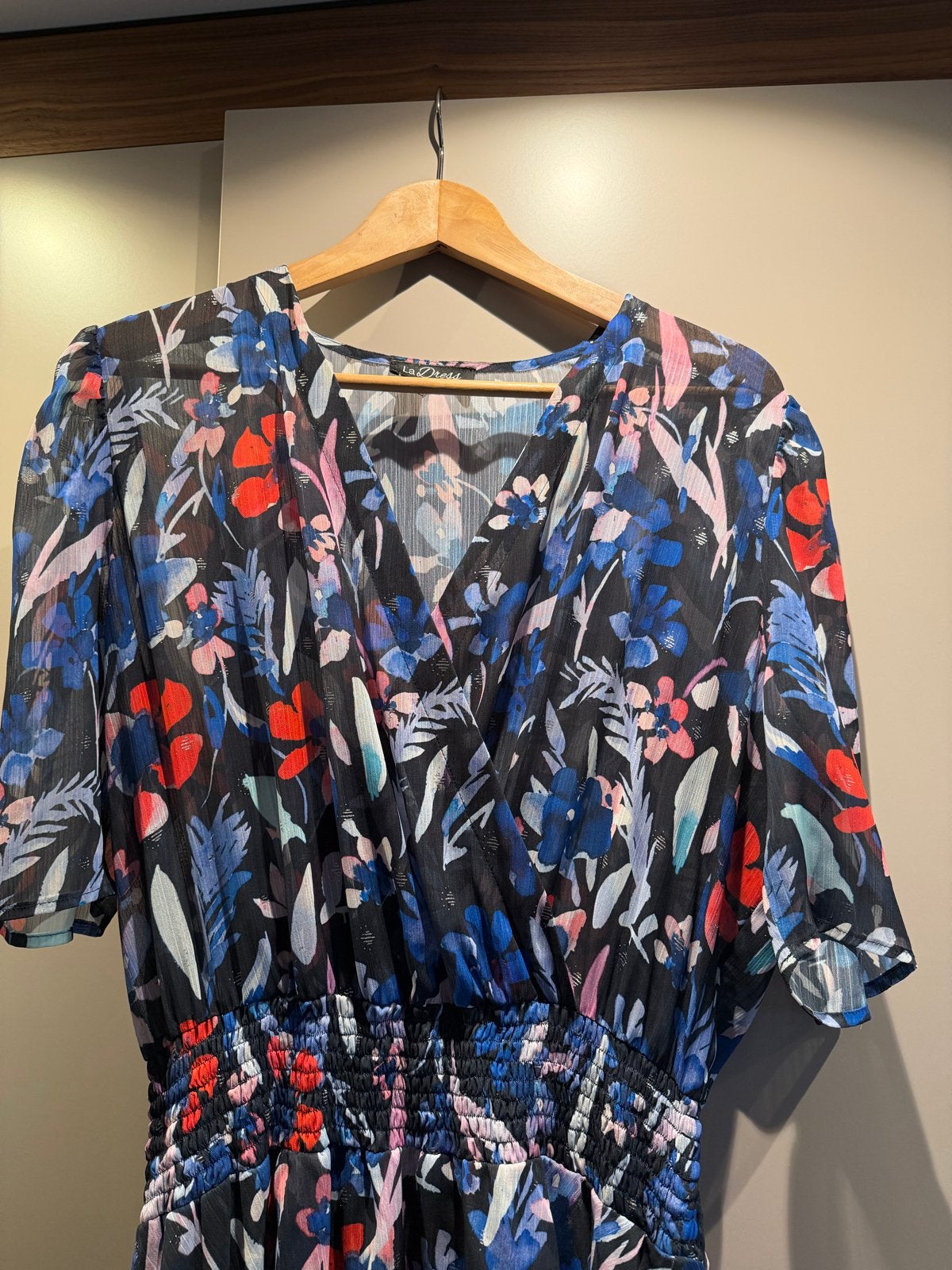 LaDress Naomi Jurk - Bloemenprint maat XL, Overige kleuren, Maat 42/44 (L), Ophalen of Verzenden, Zo goed als nieuw